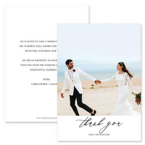 Portrait Custom Printed Photo Thank You Cards - Scripted Beginnings