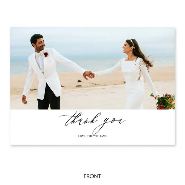 Landscape Custom Printed Photo Thank You Cards - Scripted Beginnings