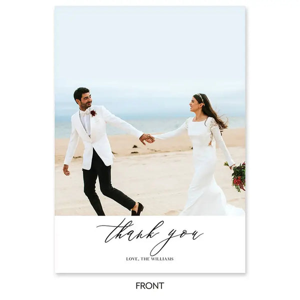 Portrait Custom Printed Photo Thank You Cards - Scripted Beginnings