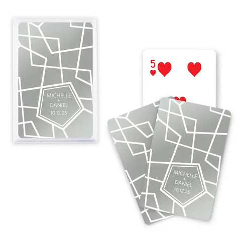 Personalized Metallic Printed Playing Cards - Retro Luxe