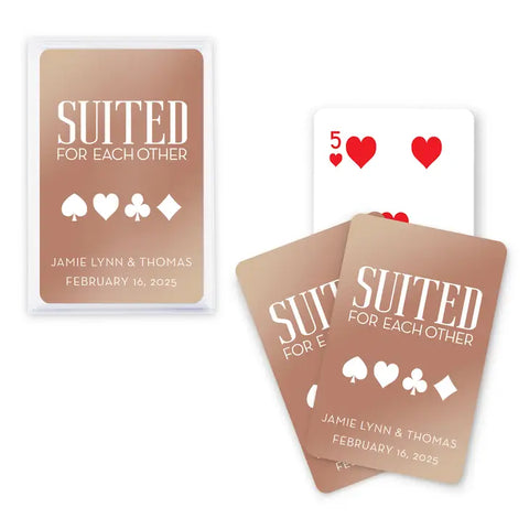 Personalized Metallic Printed Playing Cards - Suited