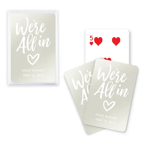 Personalized Metallic Printed Playing Cards - All In