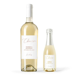 Personalized Foil Printed Wine Bottle Labels - Cheers