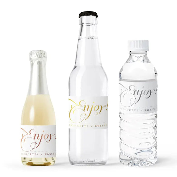 Personalized Foil Printed Water Bottle Labels – Expressions