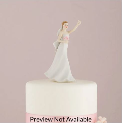 Victorious Bride Wedding Cake Topper Figurine