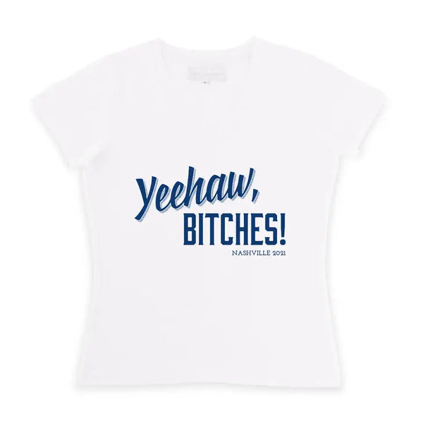 Personalized Bridal Party Wedding T-Shirt - Yeehaw Bitches