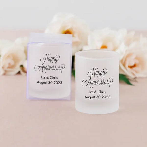 Custom Printed 2.75 oz. Frosted Shot Glass Favour - Anniversary | More Occasions