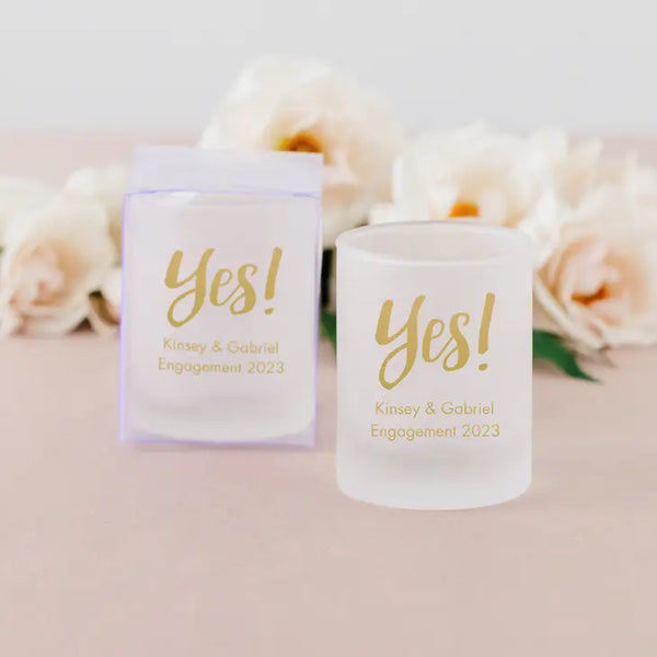 Custom Printed 2.75 oz. Frosted Shot Glass Wedding Favour - Engagement Party | More Occasions