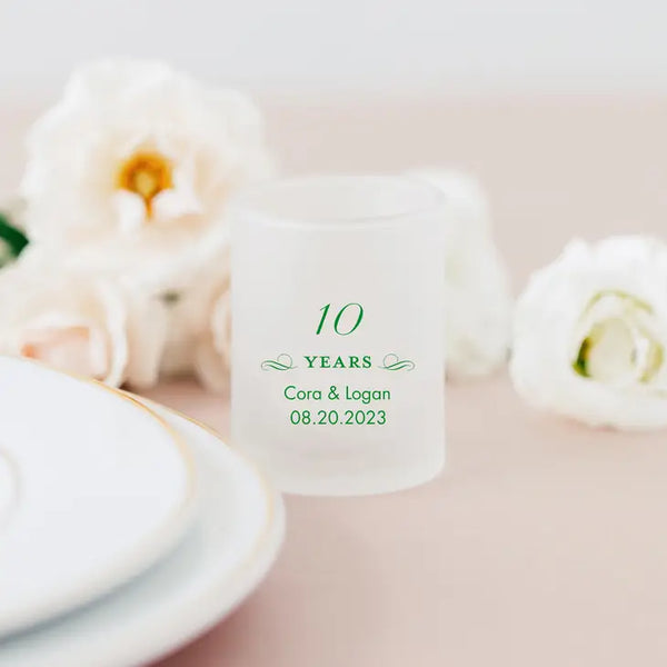 Custom Printed 2.75 oz. Frosted Shot Glass Favour - Anniversary | More Occasions