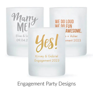 Custom Printed 2.75 oz. Frosted Shot Glass Wedding Favour - Engagement Party | More Occasions