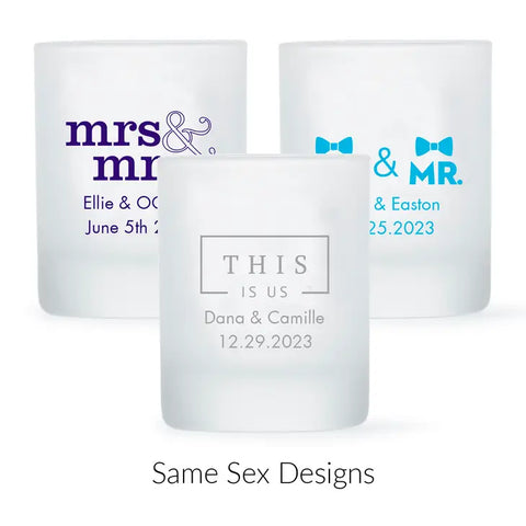 Custom Printed 2.75 oz. Frosted Shot Glass Wedding Favor - LGBTQ+ | More Designs