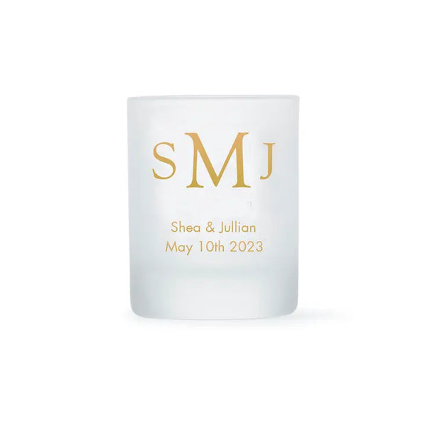 Custom Printed 2.75 oz. Frosted Shot Glass Wedding Favour - Monograms | More Designs