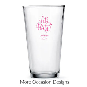 Personalized 16 oz. Pint Glass Favor - More Occasions