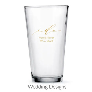 Personalized 16 oz. Pint Glass Wedding Favour - Wedding | More Occasions