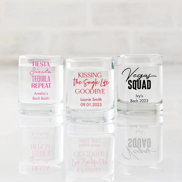 Custom Printed 2.75 oz. Clear Shot Glass Wedding Favour - Bachelorette | More Occasions