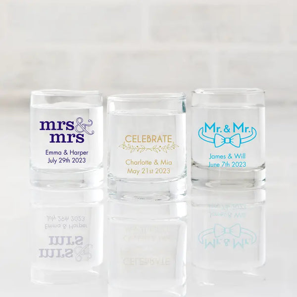 Custom Printed 2.75 oz. Clear Shot Glass Wedding Favor - LGBTQ+ | More Designs