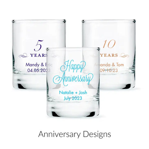 Custom Printed 2.75 oz. Clear Shot Glass Favour - Anniversary | More Occasions