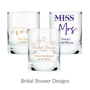 Custom Printed 2.75 oz. Clear Shot Glass Wedding Favour - Bridal Shower | More Occasions