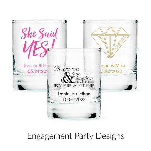 Custom Printed 2.75 oz. Clear Shot Glass Wedding Favour - Engagement Party | More Occasions