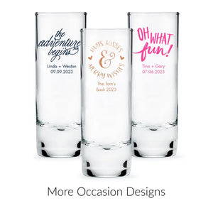 Custom Printed 2.5 oz. Tall Shot Glass Favor - More Occasions