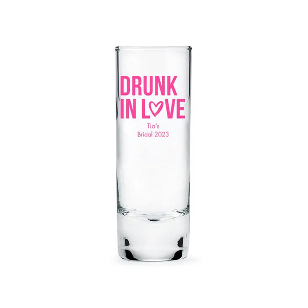 Custom Printed 2.5 oz. Tall Shot Glass Wedding Favor - Bridal Shower | + More Occasions