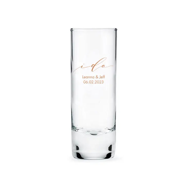 Custom Printed 2.5 oz. Tall Shot Glass Wedding Favor - Wedding | + More Occasions