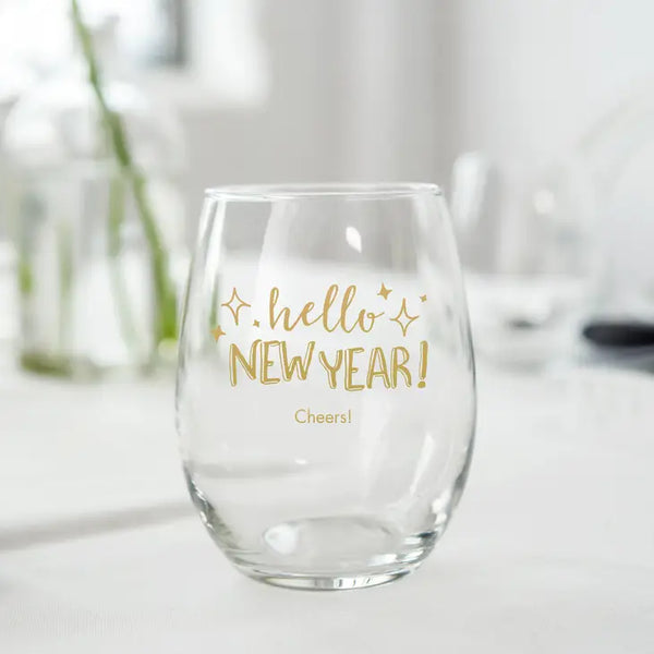 Personalized 9 oz. Stemless Wine Glass Favor - More Occasions