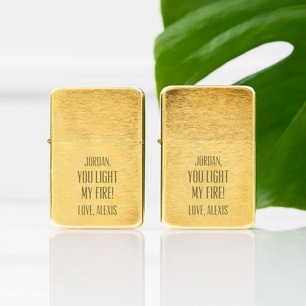 Custom Engraved Classic Metal Windproof Lighter - You Light My Fire