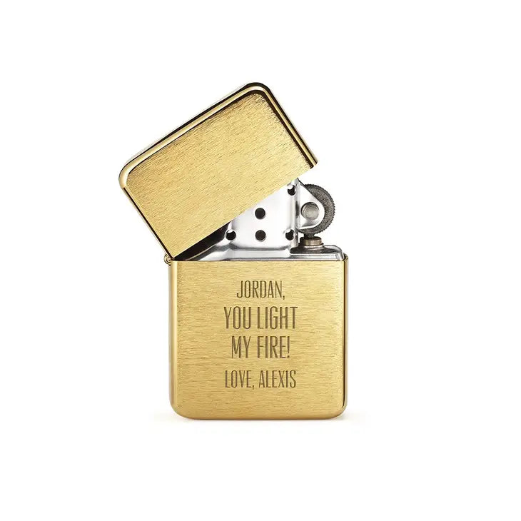 Custom Engraved Classic Metal Windproof Lighter - You Light My Fire