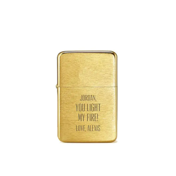 Custom Engraved Classic Metal Windproof Lighter - You Light My Fire