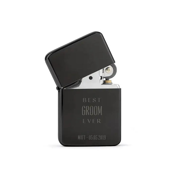 Custom Engraved Classic Metal Windproof Lighter - Best Groom Ever