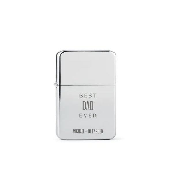 Custom Engraved Classic Metal Windproof Lighter - Best Dad Ever