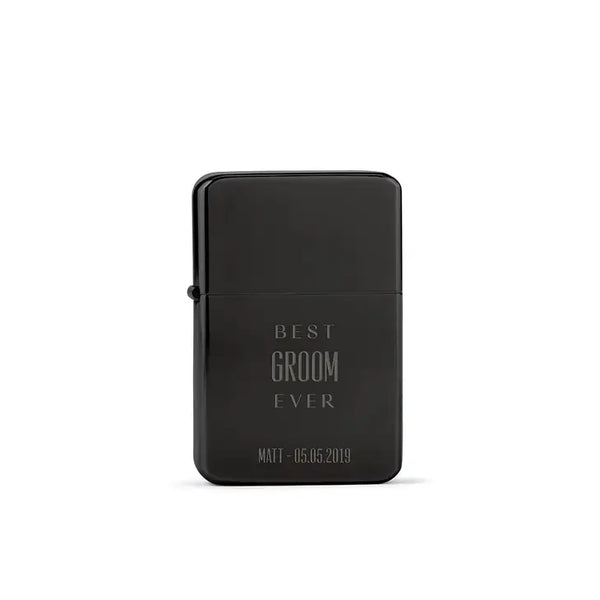 Custom Engraved Classic Metal Windproof Lighter - Best Groom Ever