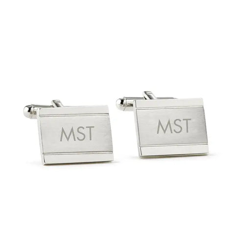 Classic Edward Cuff Links - Rhodium Plated