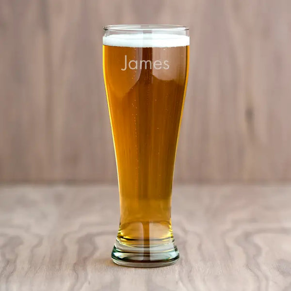 Personalized Large Pilsner Glass - Monogram Engraving