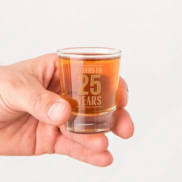 Personalized Clear 1 Oz. Shot Glass - Cheers To The Years