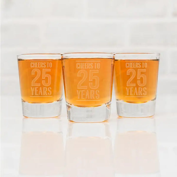 Personalized Clear 1 Oz. Shot Glass - Cheers To The Years