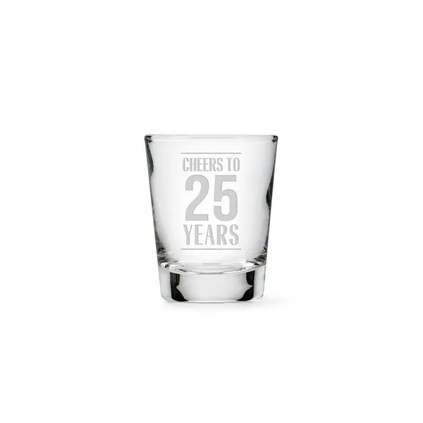 Personalized Clear 1 Oz. Shot Glass - Cheers To The Years