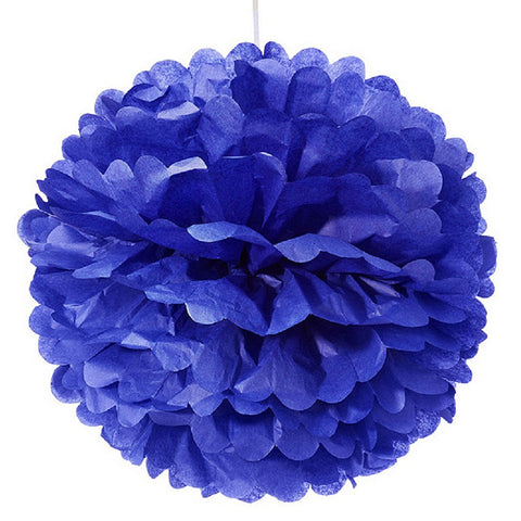 Large Paper Pom Pom - Indigo