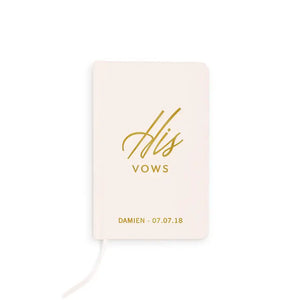 Personalized Vow Pocket Notebook - His Vows