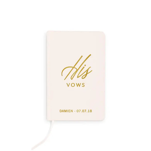 Personalized Vow Pocket Notebook - His Vows