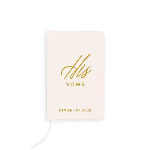 Personalized Vow Pocket Notebook - His Vows