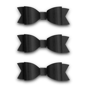 Medium Classic Paper Bow Stationery Decorations - Black - Pack of 12