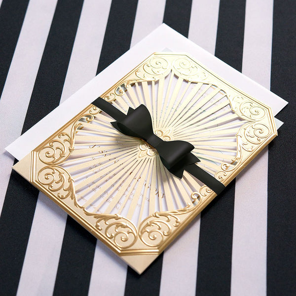 Medium Classic Paper Bow Stationery Decorations - Black - Pack of 12