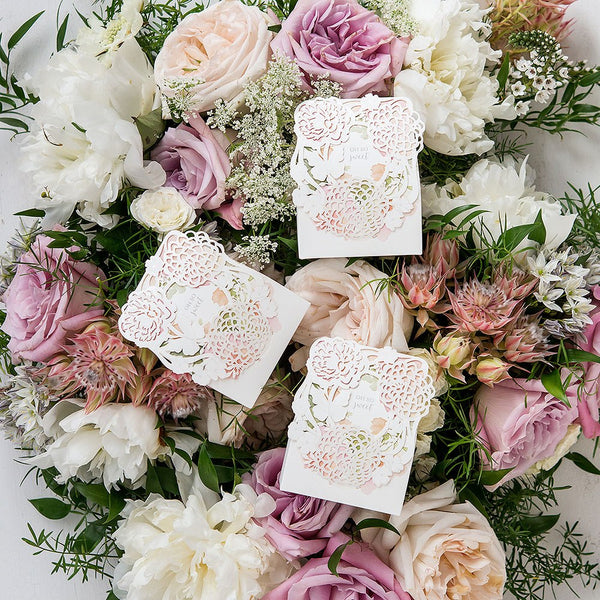 Floral Garden Favor Box - Set of 10