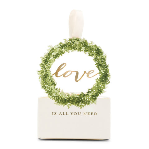 Love Wreath Favor Box With Ribbon - Set of 10