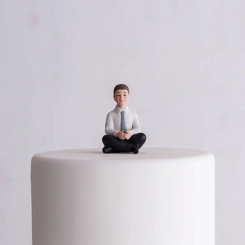 Preteen Boy Porcelain Figurine Wedding Cake Topper