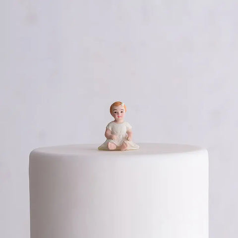 Baby Girl Porcelain Figurine Wedding Cake Topper