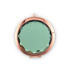 Personalized Jewel Compact Mirror Gift - Emerald Green