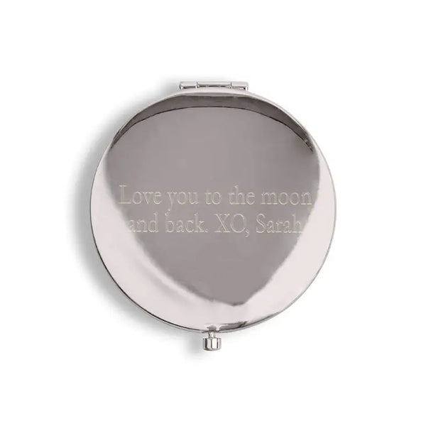 Personalized Jewel Compact Mirror Gift - Sapphire Blue